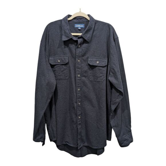 Croft & Barrow Thick Blue 100% Cotton Felt Button Up Shacket Shirt Jacket, XXL - Picture 1 of 9